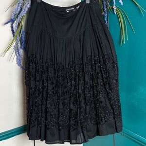 Black Embellished Circle Skirt by Sak & Co.